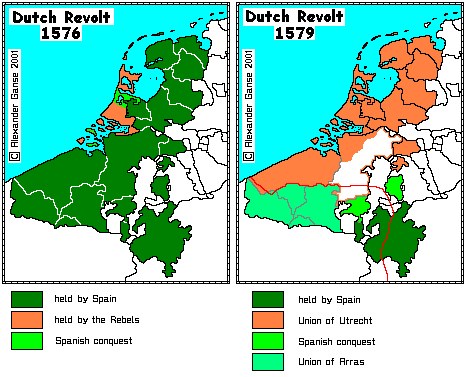 Map of Dutch Revolt